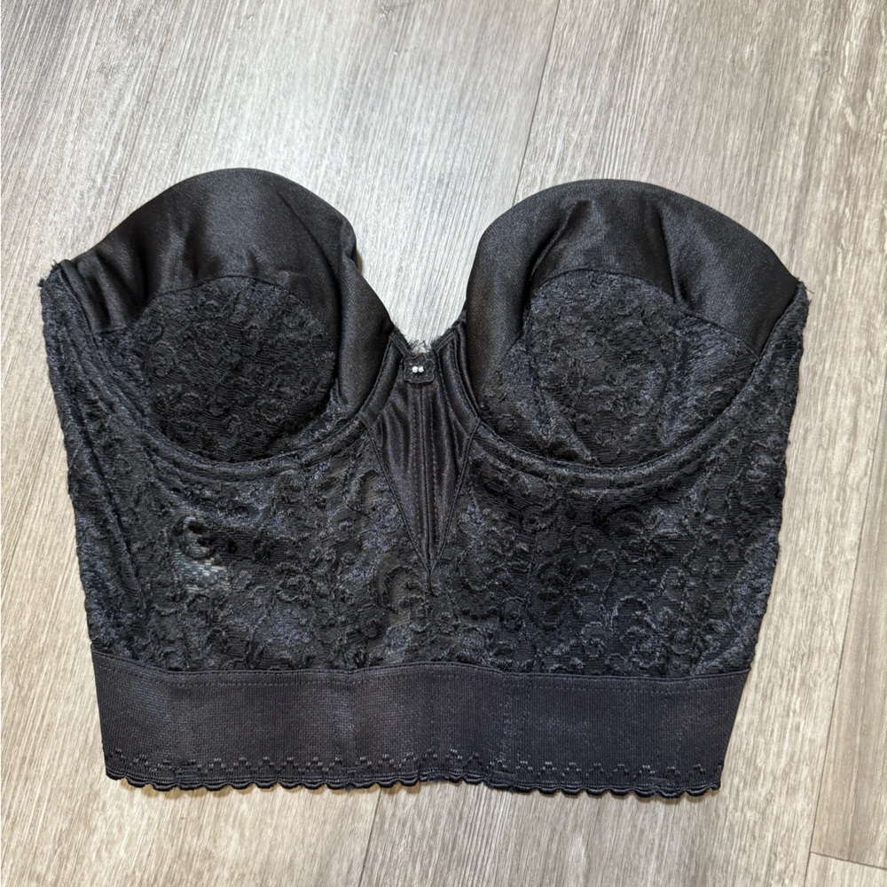 Black Lace Bustier Top